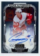 2025-26 O-Pee-Chee Platinum Rookie Autographs Carter Mazur #R-CM card