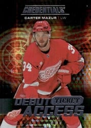 2025-26 Upper Deck Credentials Base Set Carter Mazur #132 card
