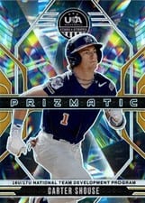 2026 Panini Stars & Stripes Prizm Prizmatic Carter Shouse #14 card
