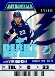 2019-20 Upper Deck Credentials Base Set Carter Verhaeghe #97 card