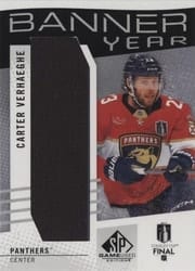 2025-26 SP Game Used 2025 Stanley Cup Finals Banner Year Relics Carter Verhaeghe #BYSC-CV card