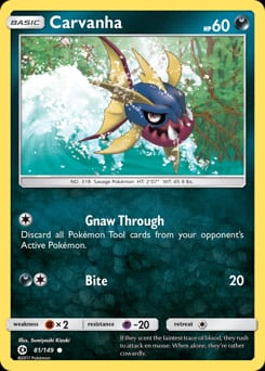 Sun & Moon Carvanha #81 card