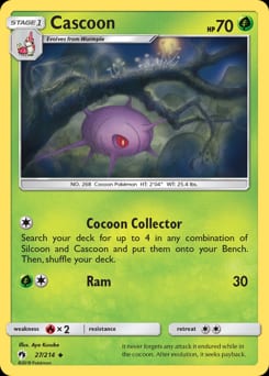 Lost Thunder Cascoon #27 card