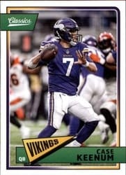 2018 Panini Classics Base Set Case Keenum #56 card