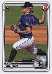 2020 Bowman Draft Base Set Case Williams #BD-23 card