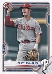 2021 Bowman Prospects Casey Martin #BP-92 card