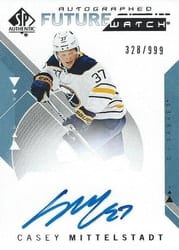 2018-19 SP Authentic Base Set Casey Mittelstadt #148 card