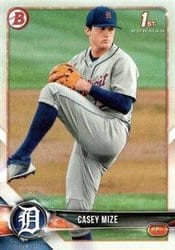 2018 Bowman Draft Base Set Casey Mize #BD-1 card