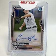 2021 Bowman Chrome Rookie Autographs Casey Mize #BCRA-CM card