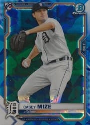2021 Bowman Chrome Sapphire Edition Base Set Casey Mize #9 card