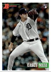 2021 Bowman Heritage Base Set Casey Mize #41 card