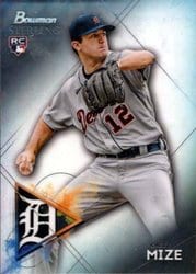2021 Bowman Sterling Base Set Casey Mize #BSR-63 card