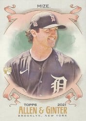 2021 Topps Allen & Ginter Base Set Casey Mize #138 card