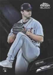 2021 Topps Chrome Black Base Set Casey Mize #12 card