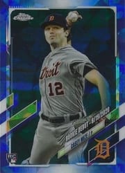 2021 Topps Chrome Update Sapphire Edition Base Set Casey Mize #US63 card