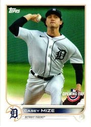 2022 Topps Opening Day Base Set Casey Mize #195 card