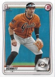 2020 Bowman Draft Base Set Casey Schmitt #BD-129 card