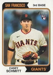 2023 Topps Heritage Base Set Casey Schmitt #643 card