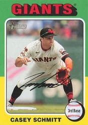 2024 Topps Heritage Mini Base Set Casey Schmitt #124 card