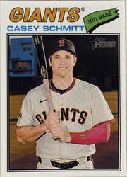 2026 Topps Heritage Base Set Casey Schmitt #27 card
