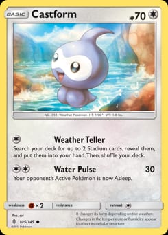 Guardians Rising Castform #105 card