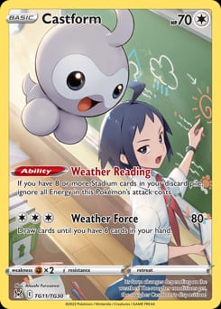 Lost Origin Trainer Gallery Castform #TG11 card