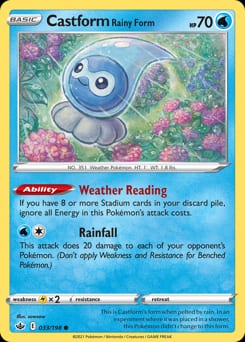 Chilling Reign Castform Rainy Form #33 card
