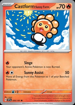 Surging Sparks Castform Sunny Form #20 card