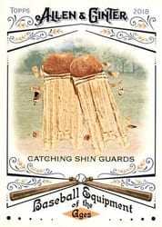 2018 Topps Allen & Ginter Baseball Equipment of the Ages Catching Shin Guards #BEA-22 card