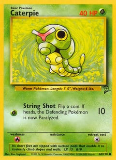 2000 Base Set 2 Caterpie #68 card