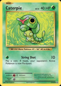 2016 Evolutions Caterpie #3 card