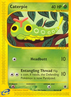 2002 Expedition Base Set Caterpie #96 card