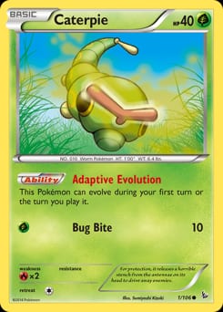 2014 Flashfire Caterpie #1 card