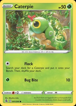 2021 Fusion Strike Caterpie #1 card