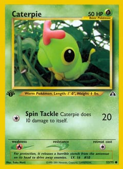 2001 Neo Discovery Caterpie #53 card