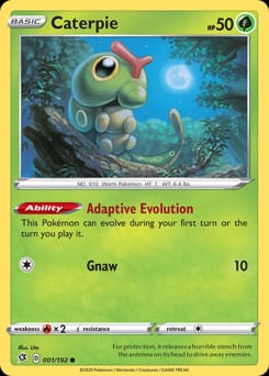 2020 Rebel Clash Caterpie #1 card