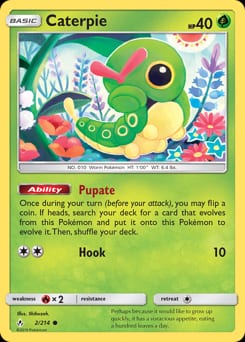 2019 Unbroken Bonds Caterpie #2 card