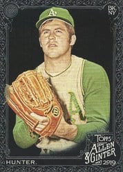 2019 Topps Allen & Ginter X Base Set Catfish Hunter #287 card