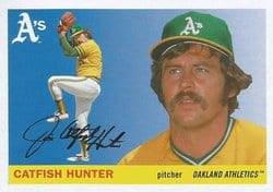 2020 Topps Archives Base Set Catfish Hunter #52 card