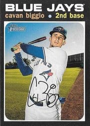 2020 Topps Heritage Base Set Cavan Biggio #55 card