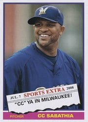 2020 Topps Archives Base Set CC Sabathia #76TT-320 card