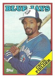 1988 Topps Base Set Cecil Fielder #618 card