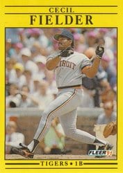 1991 Fleer Base Set Cecil Fielder #335 card