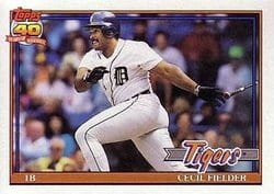 1991 Topps Base Set Cecil Fielder #720 card