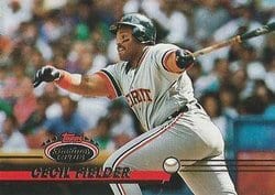 1993 Stadium Club Base Set Cecil Fielder #503 card