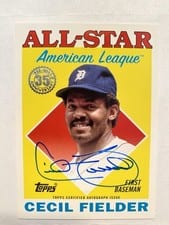2023 Topps 1988 Topps Baseball All-Star Autographs Cecil Fielder #88ASA-CF card