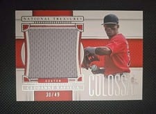 2023 Panini National Treasures Colossal Materials Ceddanne Rafaela #36 card