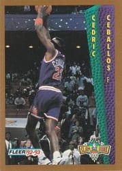 1992-93 Fleer Base Set Cedric Ceballos #275 card