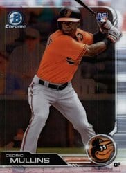 2019 Bowman Chrome Base Set Cedric Mullins #29 card