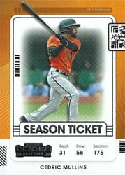 2021 Panini Contenders Base Set Cedric Mullins #50 card